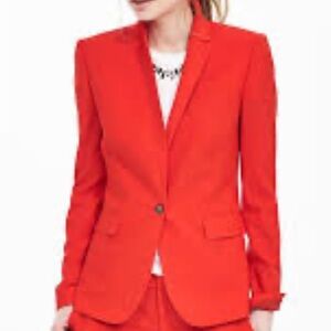 NWT Banana Republic light weight wool red blazer sz 0 women’s